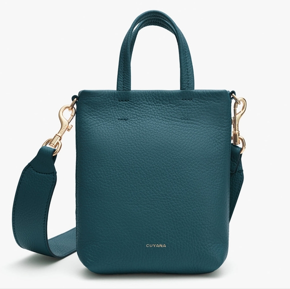 Cuyana Handbags - NEW CUYANA EASY PHONE TOTE CROSSBODY BAG IN DEEP OCEAN TEAL GREEN